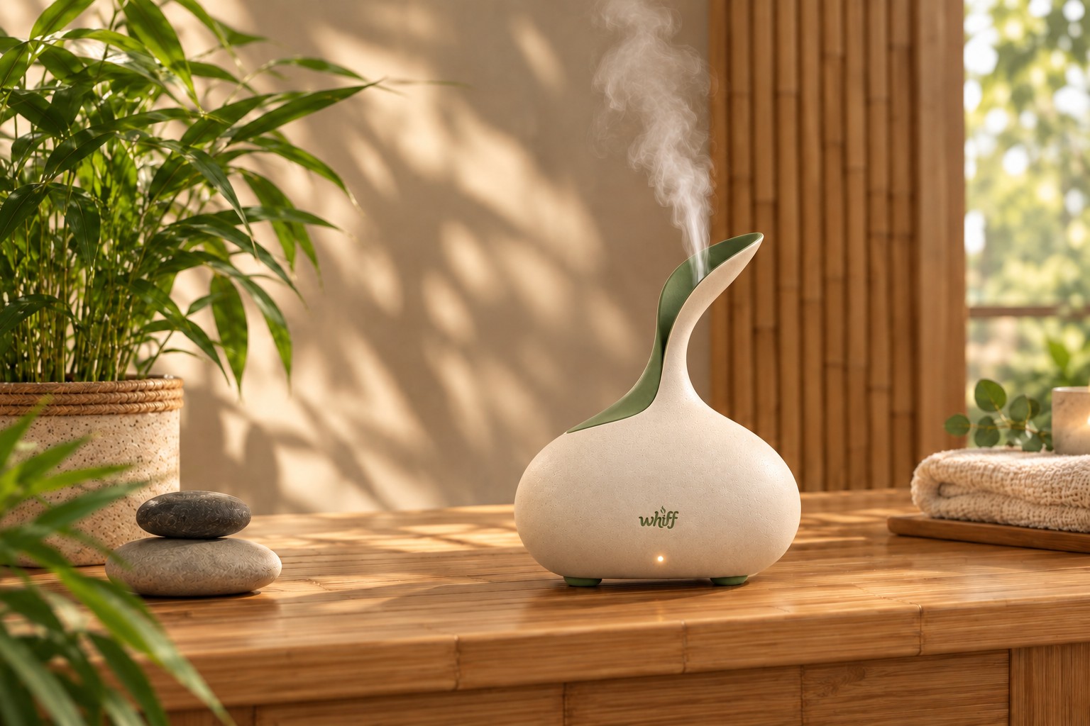 Whiff scent diffuser in a botanical setting